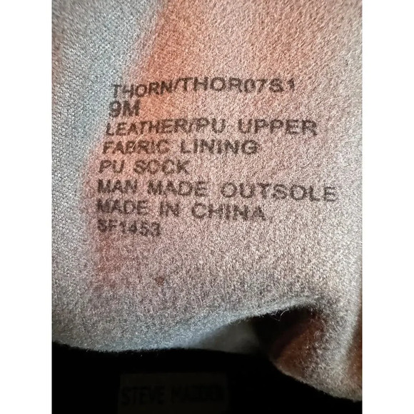 Steve Madden Thorn Bootie Western inspired 9 black classic pointy toe block heel - Picture 7 of 7